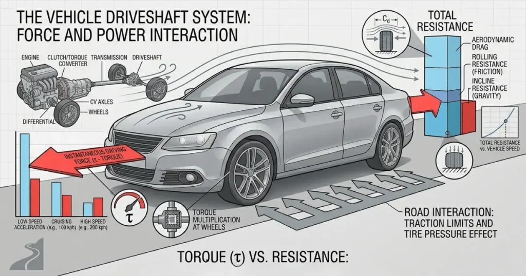 t orque versus re sistance in real dr iving co nditions